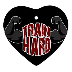 Train Hard Heart Ornament (two Sides) by Valentinaart