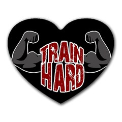 Train Hard Heart Mousepads by Valentinaart