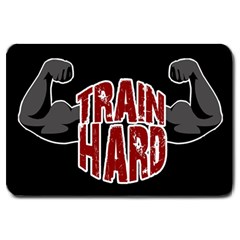 Train Hard Large Doormat  by Valentinaart