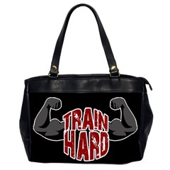 Train Hard Office Handbags (2 Sides)  by Valentinaart