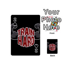 Train Hard Playing Cards 54 (mini)  by Valentinaart