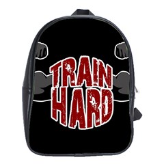 Train Hard School Bags (xl)  by Valentinaart