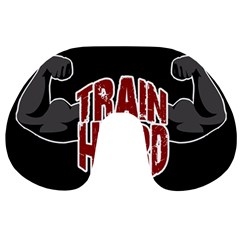 Train Hard Travel Neck Pillows by Valentinaart