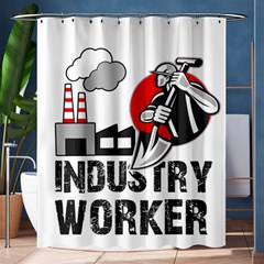 Industry Worker  Shower Curtain 60  X 72  (medium)  by Valentinaart