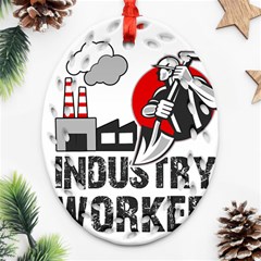 Industry Worker  Ornament (oval Filigree) by Valentinaart