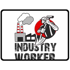 Industry Worker  Double Sided Fleece Blanket (large)  by Valentinaart