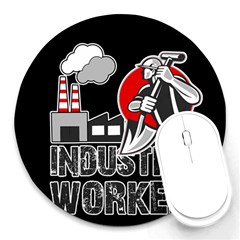 Industry Worker  Round Mousepads by Valentinaart