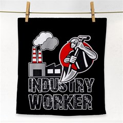 Industry Worker  Face Towel by Valentinaart