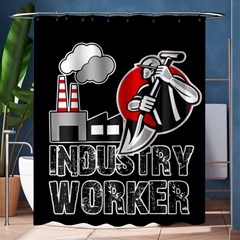 Industry Worker  Shower Curtain 60  X 72  (medium)  by Valentinaart