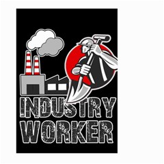 Industry Worker  Large Garden Flag (two Sides) by Valentinaart