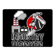 Industry Worker  Double Sided Fleece Blanket (small)  by Valentinaart