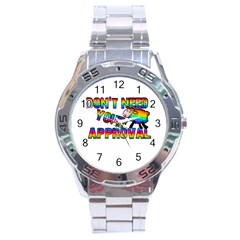 Dont Need Your Approval Stainless Steel Analogue Watch by Valentinaart