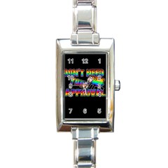 Dont Need Your Approval Rectangle Italian Charm Watch by Valentinaart