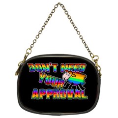 Dont Need Your Approval Chain Purses (two Sides)  by Valentinaart