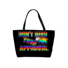 Dont Need Your Approval Shoulder Handbags by Valentinaart