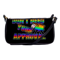 Dont Need Your Approval Shoulder Clutch Bags by Valentinaart