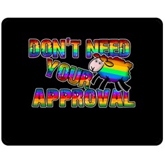 Dont Need Your Approval Double Sided Fleece Blanket (medium)  by Valentinaart