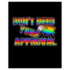 Dont Need Your Approval Drawstring Bag (small) by Valentinaart