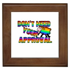 Dont Need Your Approval Framed Tiles by Valentinaart