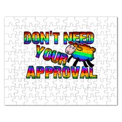 Dont Need Your Approval Rectangular Jigsaw Puzzl by Valentinaart