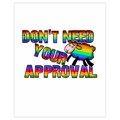 Dont Need Your Approval Drawstring Bag (small) by Valentinaart