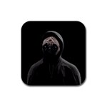 Gangsta pug Rubber Square Coaster (4 pack)  Front