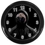 Gangsta pug Wall Clocks (Black) Front