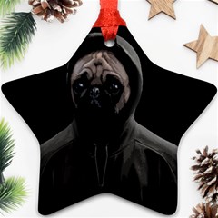 Gangsta Pug Star Ornament (two Sides) by Valentinaart