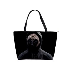 Gangsta Pug Shoulder Handbags by Valentinaart