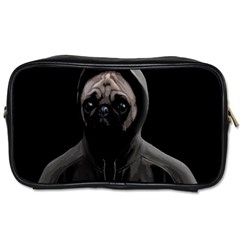 Gangsta Pug Toiletries Bags by Valentinaart