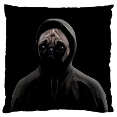 Gangsta Pug Large Cushion Case (one Side) by Valentinaart