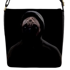 Gangsta Pug Flap Messenger Bag (s) by Valentinaart