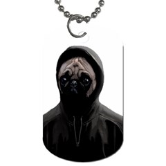 Gangsta Pug Dog Tag (two Sides) by Valentinaart