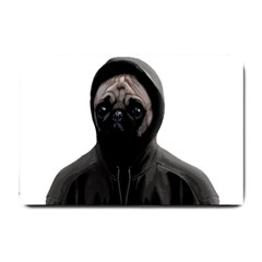 Gangsta Pug Small Doormat  by Valentinaart