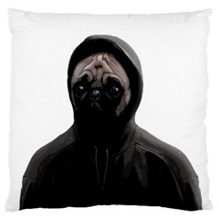 Gangsta Pug Large Cushion Case (one Side) by Valentinaart