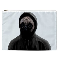 Gangsta Pug Cosmetic Bag (xxl)  by Valentinaart