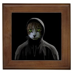 Gangsta Cat Framed Tiles by Valentinaart