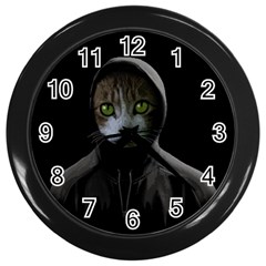 Gangsta Cat Wall Clocks (black)