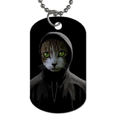 Gangsta Cat Dog Tag (two Sides) by Valentinaart