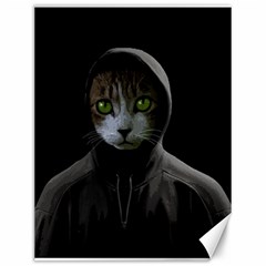 Gangsta Cat Canvas 12  X 16   by Valentinaart