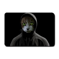 Gangsta Cat Small Doormat  by Valentinaart