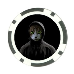 Gangsta Cat Poker Chip Card Guard (10 Pack) by Valentinaart