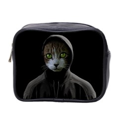 Gangsta Cat Mini Toiletries Bag 2-side by Valentinaart