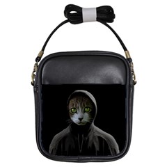 Gangsta Cat Girls Sling Bags by Valentinaart