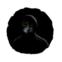 Gangsta Cat Standard 15  Premium Flano Round Cushions