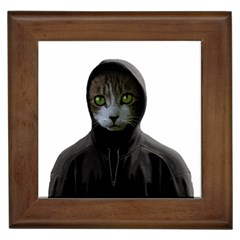 Gangsta Cat Framed Tiles by Valentinaart