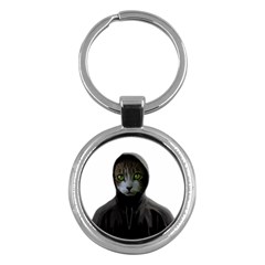 Gangsta Cat Key Chains (round)  by Valentinaart