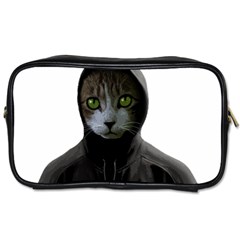 Gangsta Cat Toiletries Bags by Valentinaart