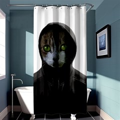 Gangsta Cat Shower Curtain 36  X 72  (stall)  by Valentinaart