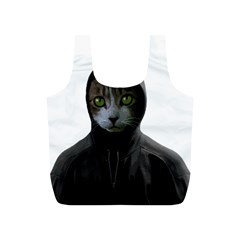 Gangsta Cat Full Print Recycle Bags (s)  by Valentinaart